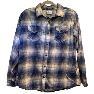 Hurley Blue Plaid Button Down